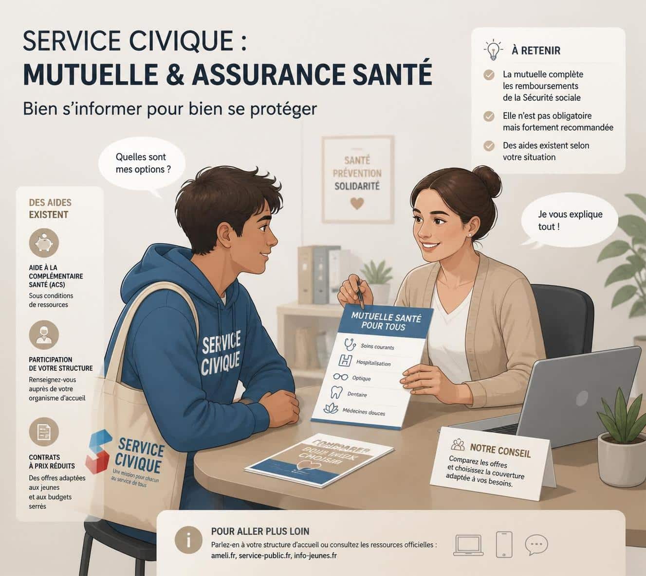 découvrez si une mutuelle est nécessaire lors d'un service civique et quelles assurances couvrent vos besoins pendant cette période.