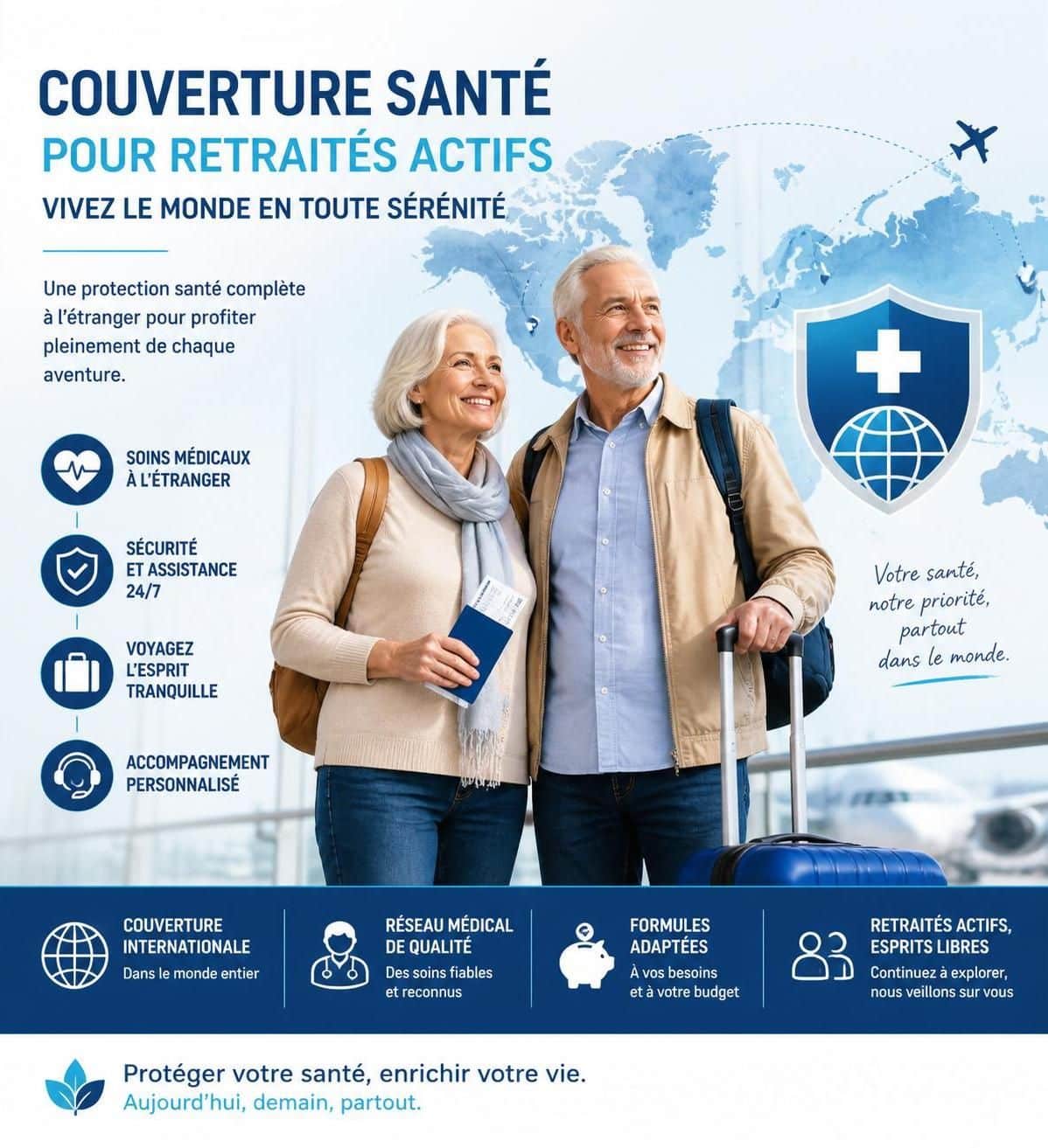d&eacute;couvrez quelles options de couverture sant&eacute; sont adapt&eacute;es aux retrait&eacute;s actifs lors de leurs voyages &agrave; l'&eacute;tranger pour voyager en toute s&eacute;r&eacute;nit&eacute;.