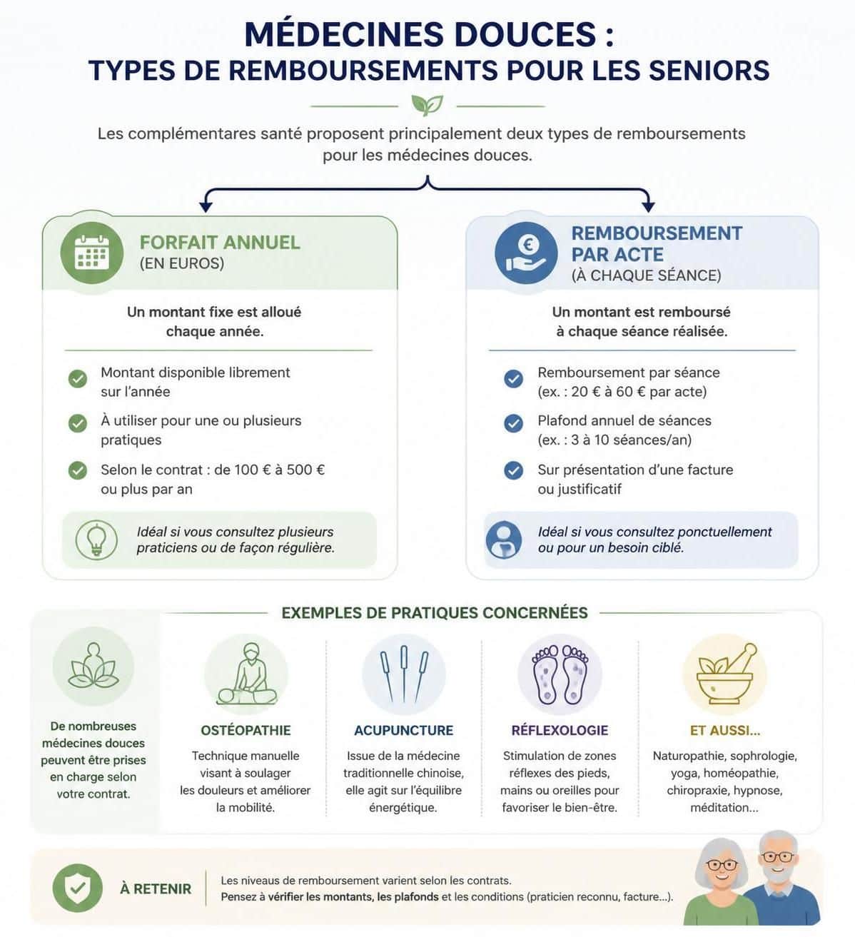 d&eacute;couvrez quelles mutuelles offrent le meilleur remboursement pour les seniors utilisant les m&eacute;decines douces et profitez d'une couverture adapt&eacute;e &agrave; vos besoins de sant&eacute;.